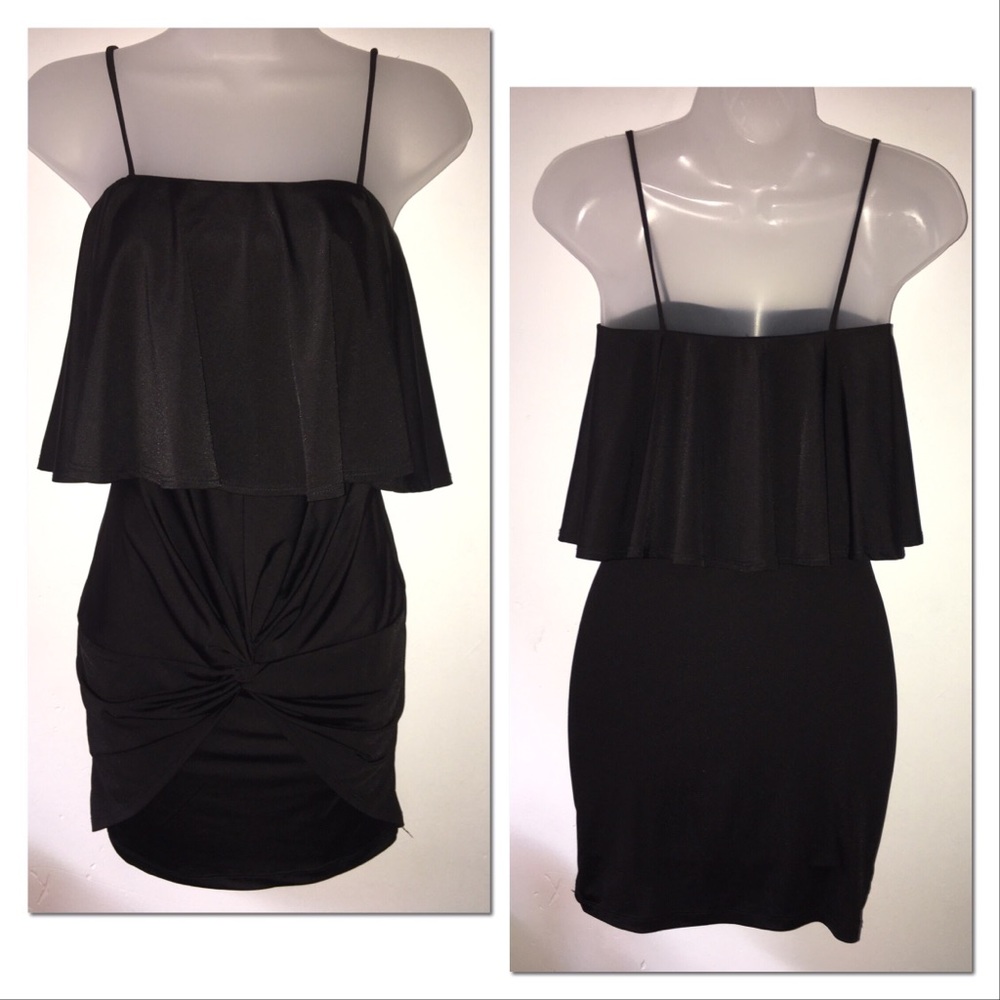 Elegant ,Spaghetti, Sexy Dress,Black Color